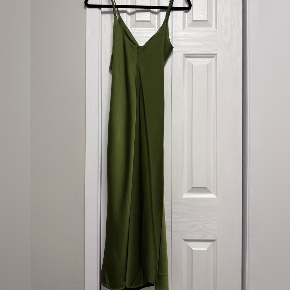 Satin Cutout Midi Dress - Picture 5 of 6